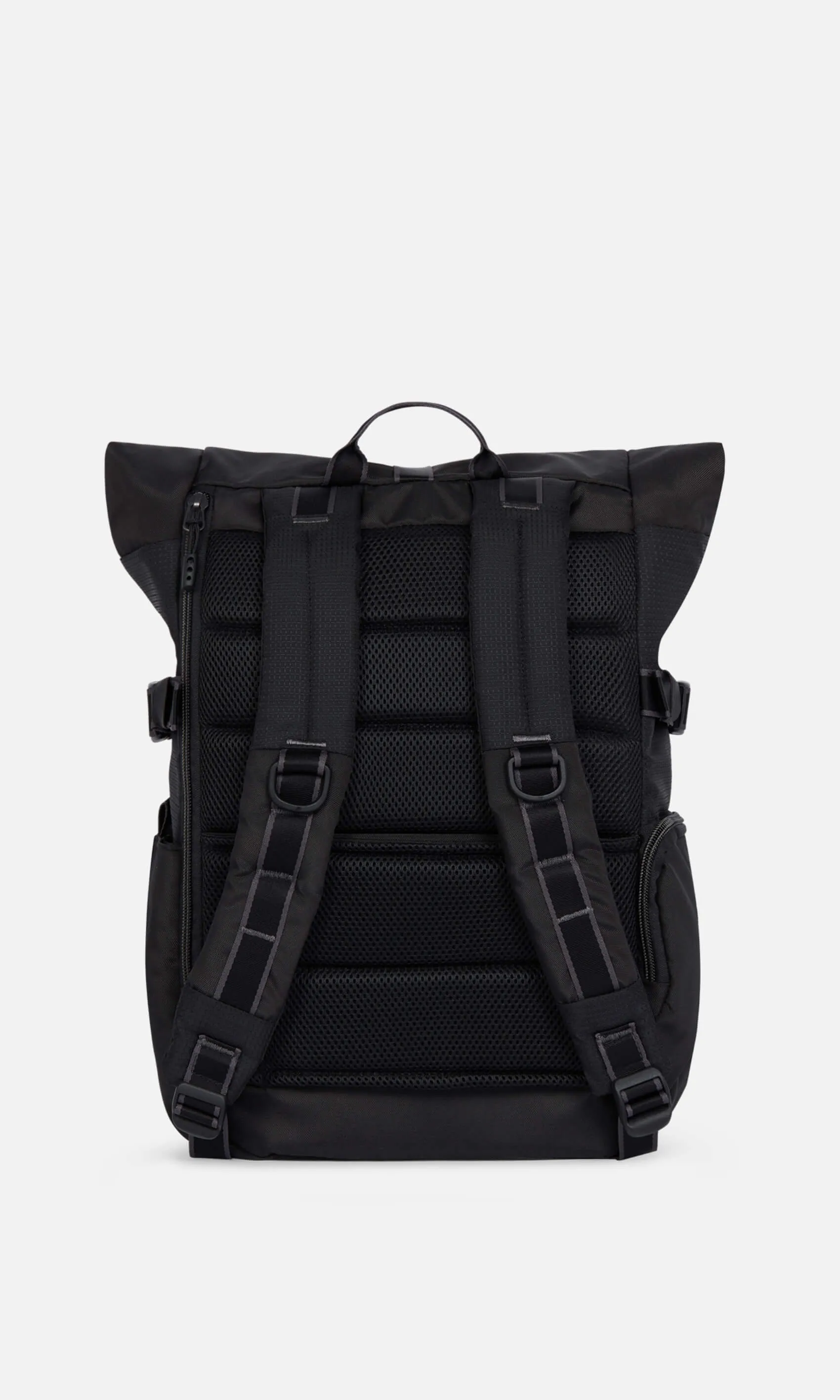 Bamburgh Roll Top Backpack in Black