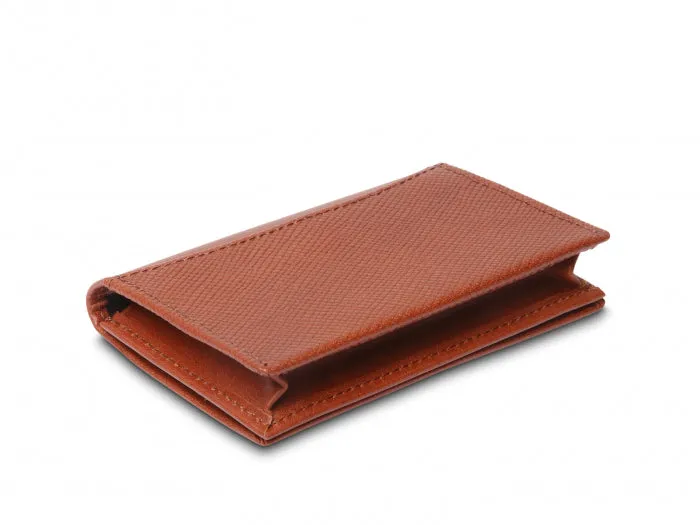 Bosca Saffiano Full Gusset 2 Pocket Card Case Wallet w/ID - RFID