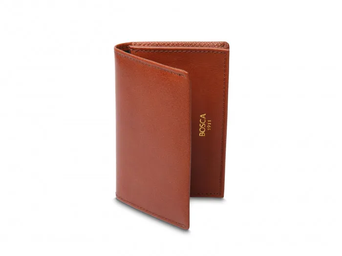 Bosca Saffiano Full Gusset 2 Pocket Card Case Wallet w/ID - RFID