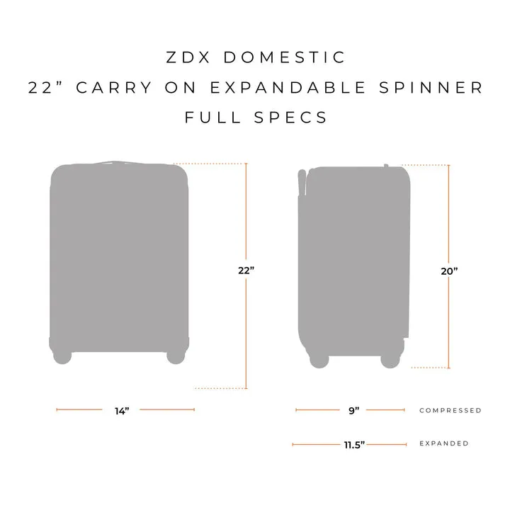 Briggs & Riley ZDX Domestic 22" Carry-On Expandable Spinner