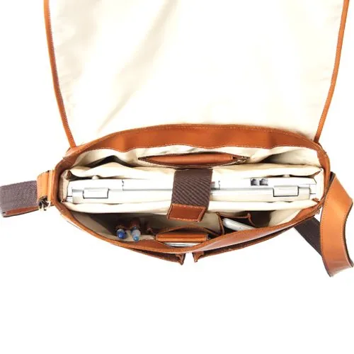 Claire Chase Sorrento Leather Computer Messenger Bag