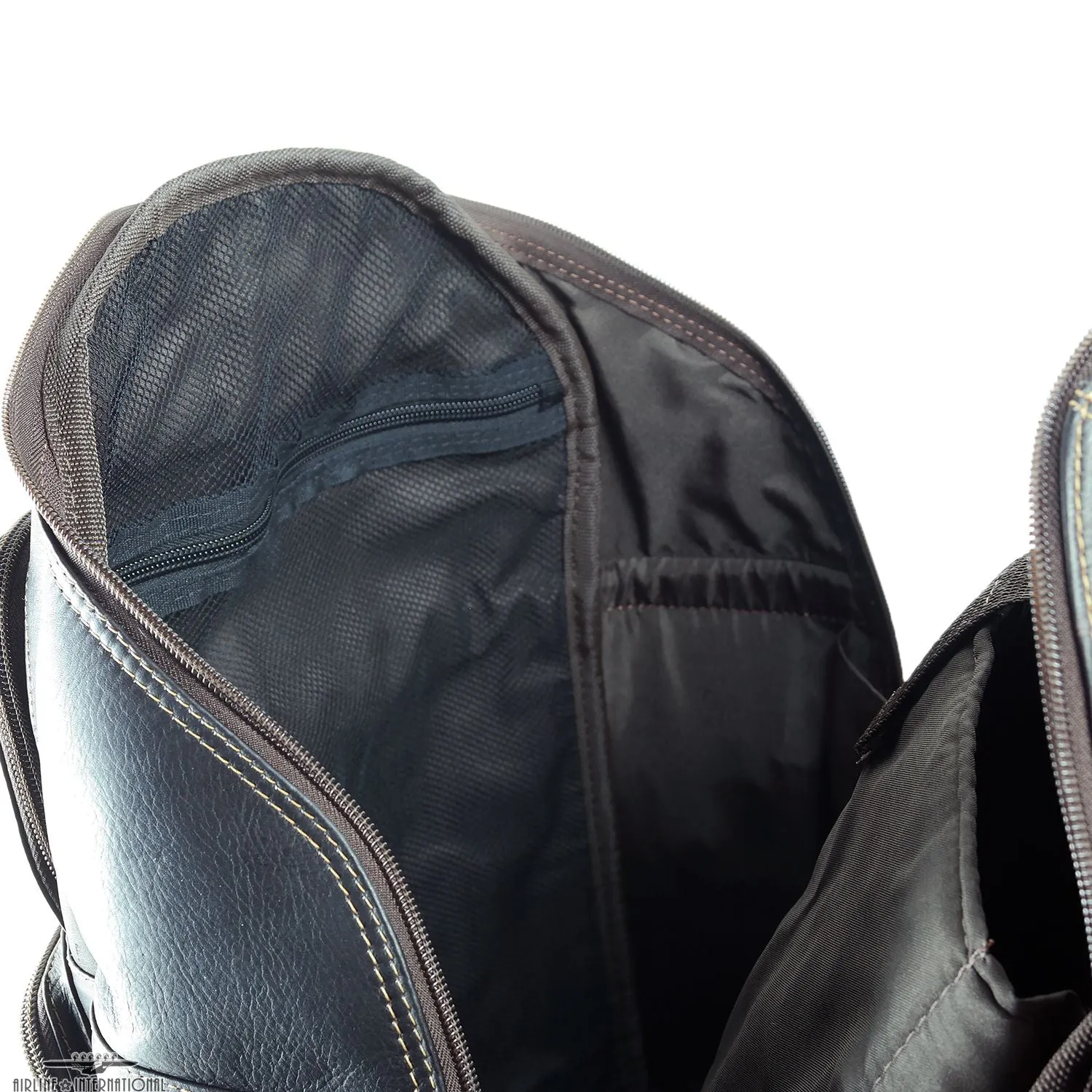 DayTrekr Leather Laptop Organizer Backpack