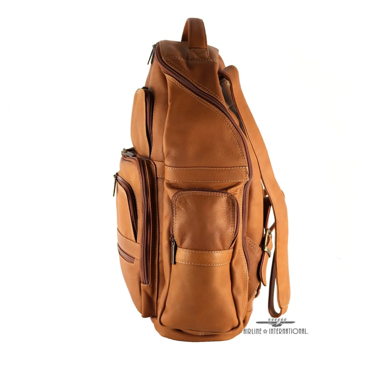 DayTrekr Leather Laptop Organizer Backpack