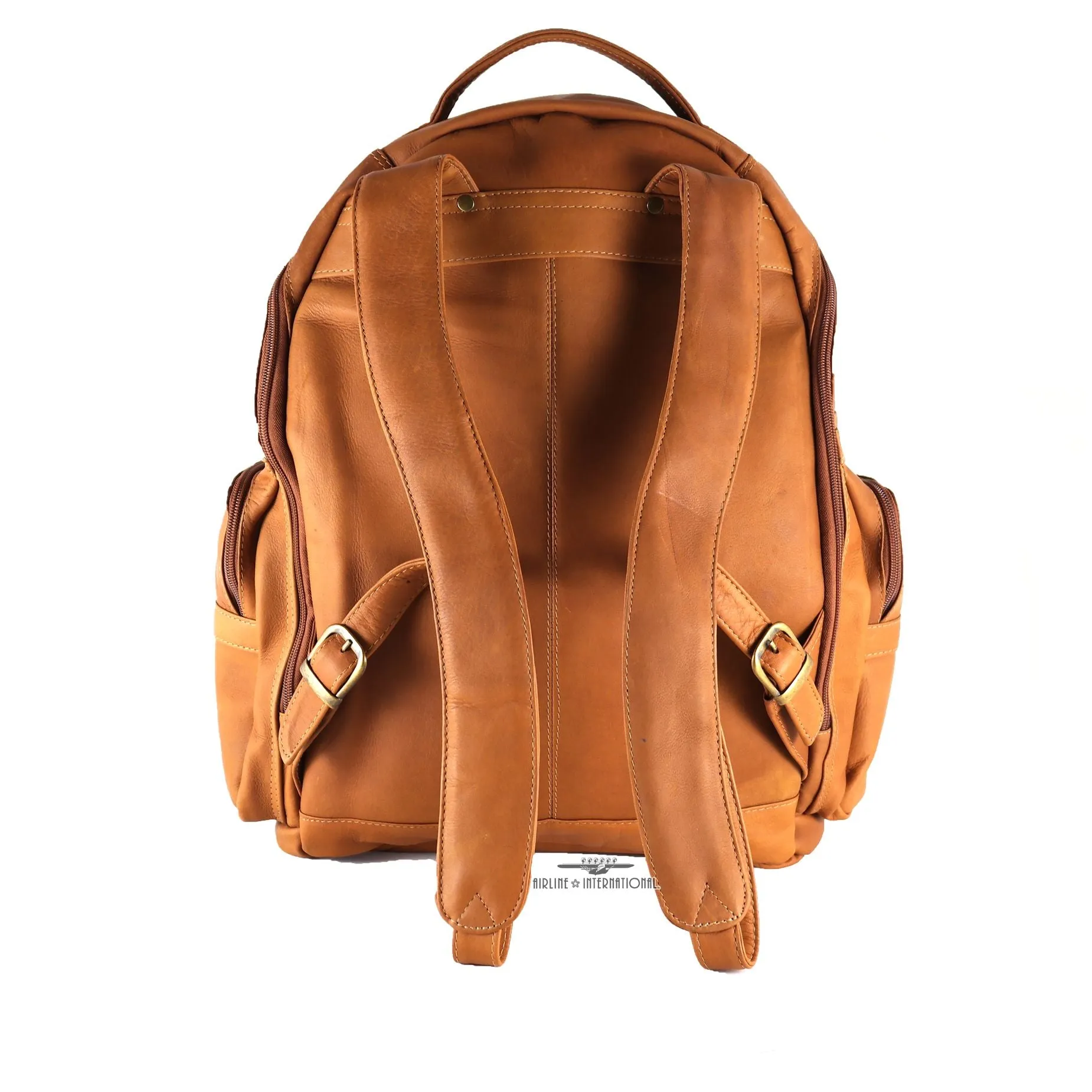 DayTrekr Leather Laptop Organizer Backpack