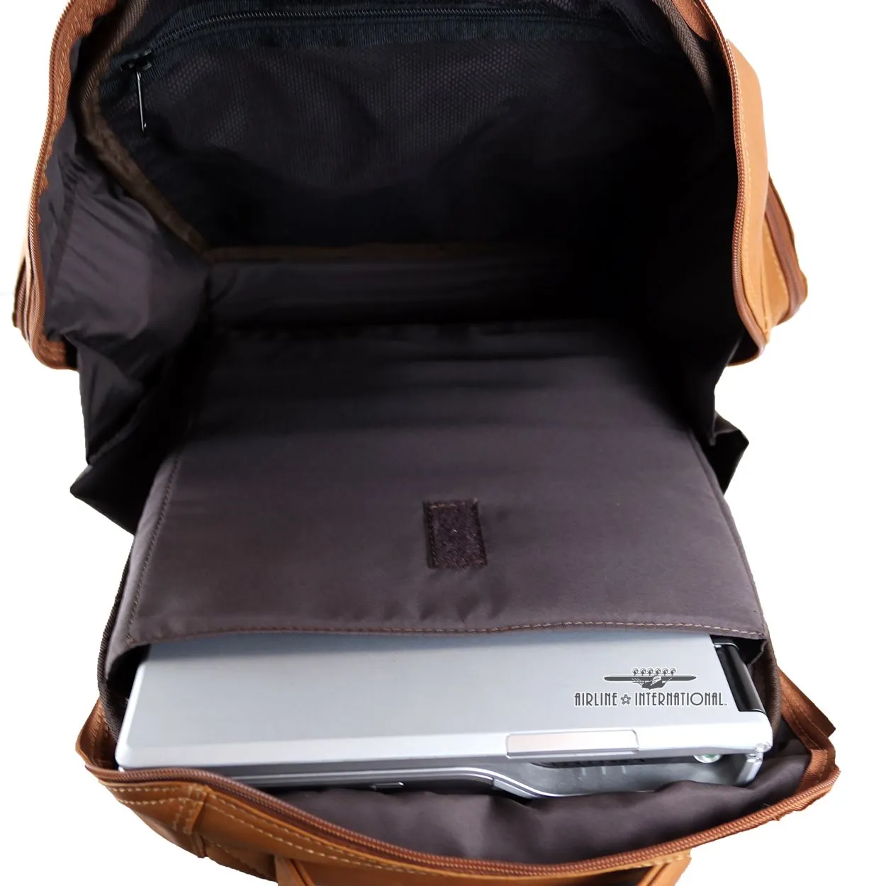 DayTrekr Leather Laptop Organizer Backpack