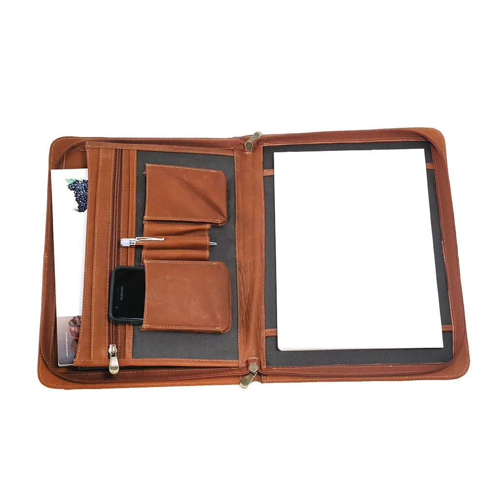 DAYTREKR LEATHER ZIP PORTFOLIO