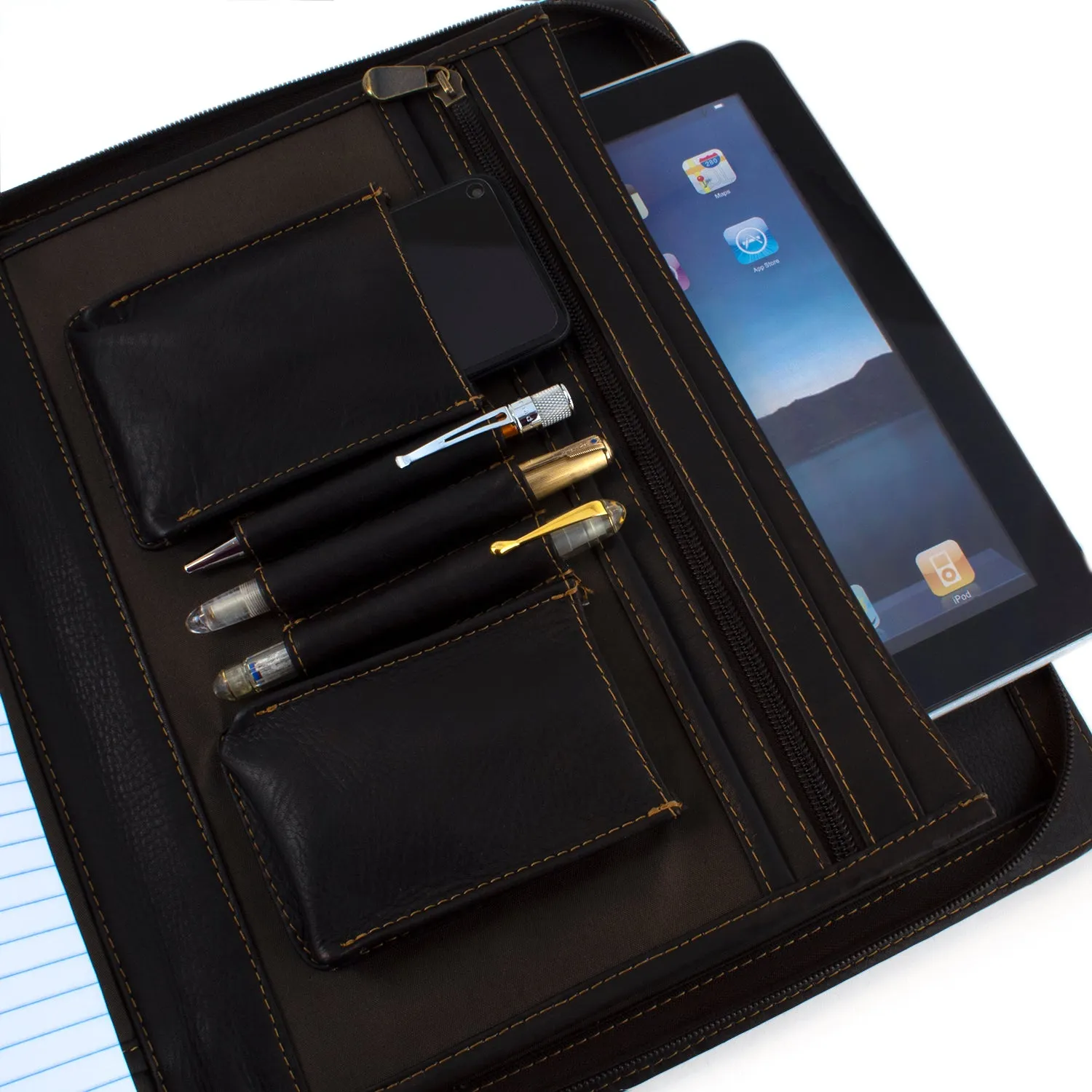 DAYTREKR LEATHER ZIP PORTFOLIO
