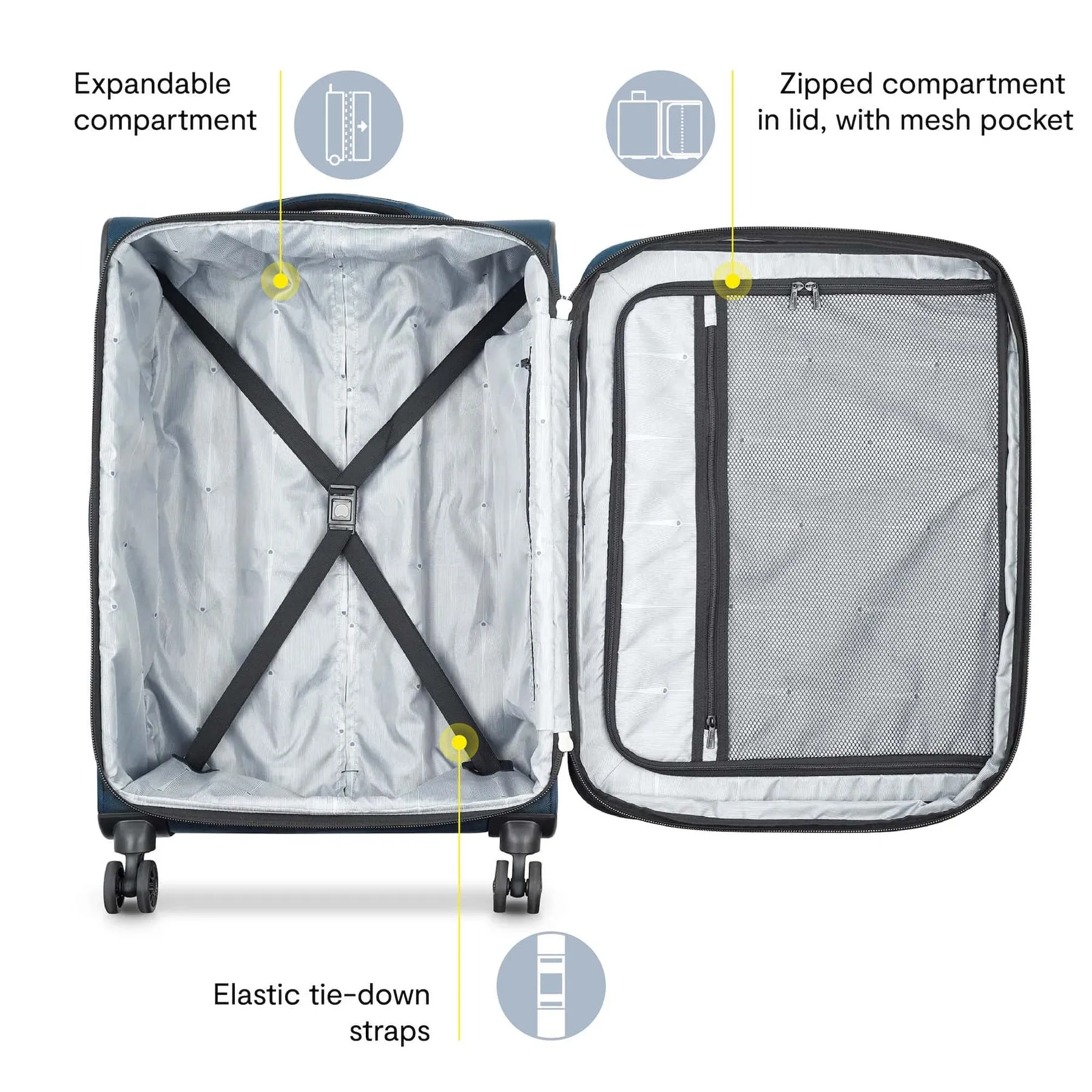 Delsey Sky Max 2.0 Medium Checked Expandable Spinner