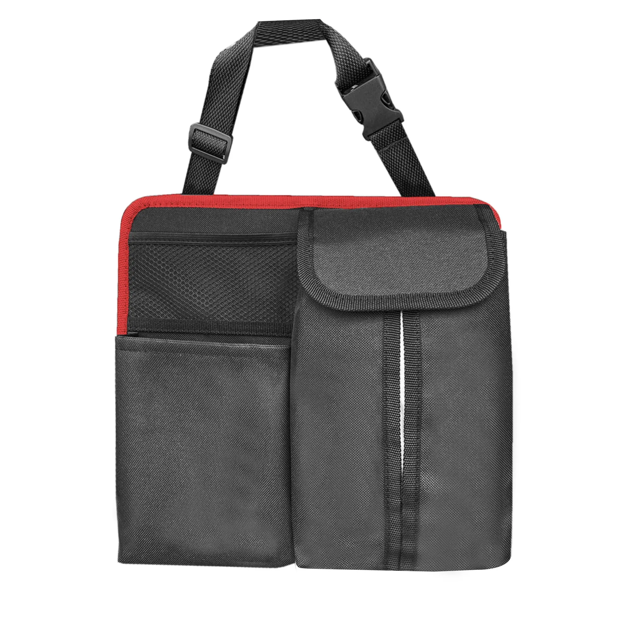 E-Z Travel Hanging Car Organizer with Tissue Dispenser Red