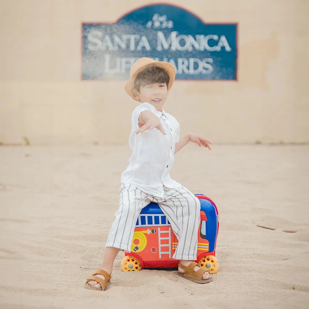 Fire Truck Kids Ride-on Carry-on Luggage