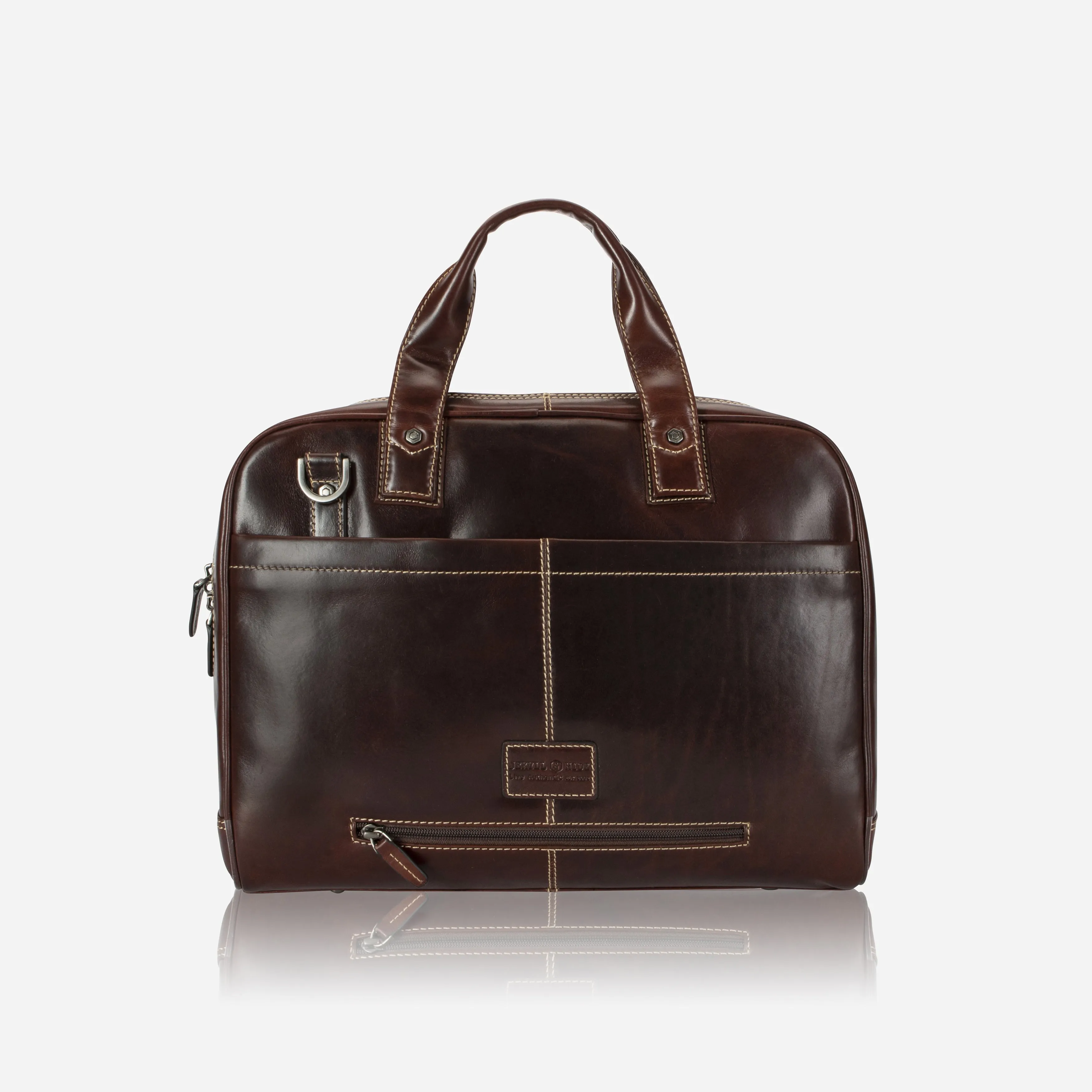 Large Multi Compartment Briefcase Mocha