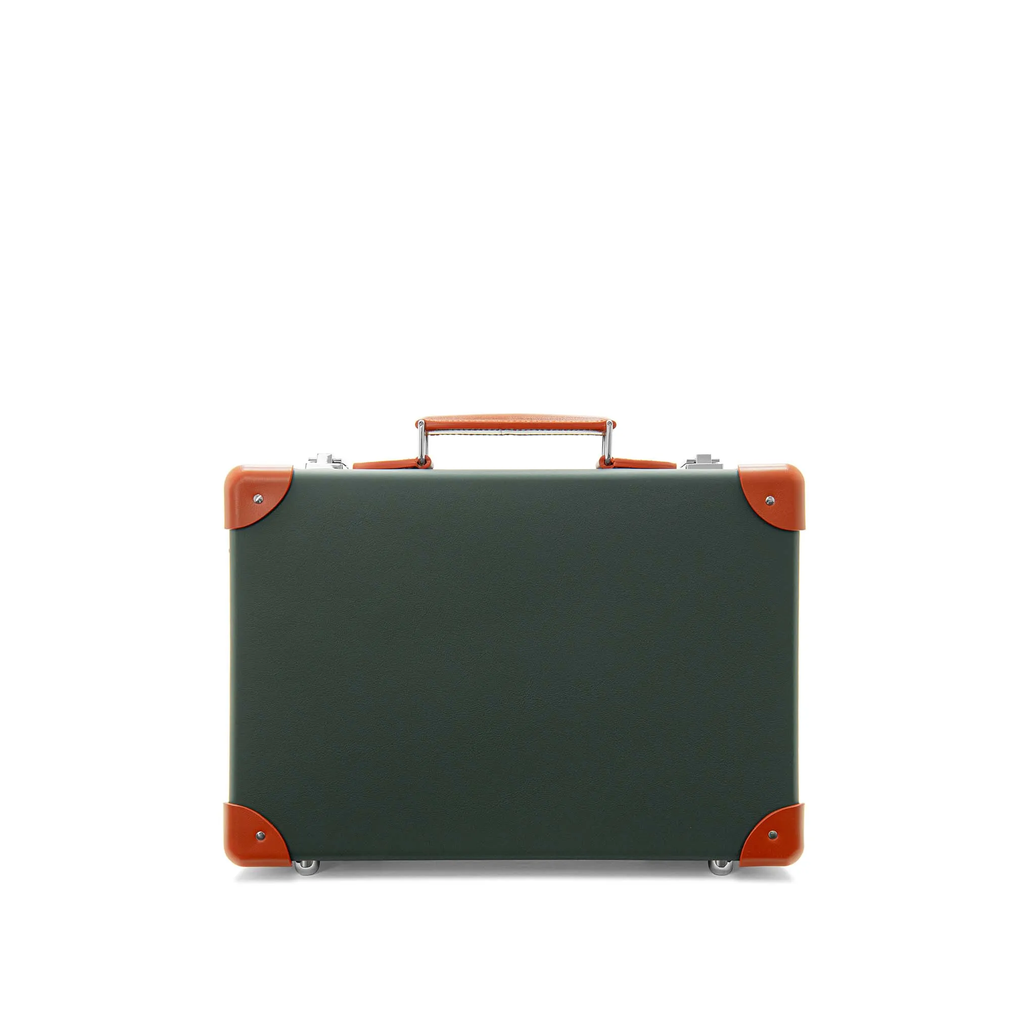 Leather Crafted · Small Attaché | Leaf/Orange/Chrome