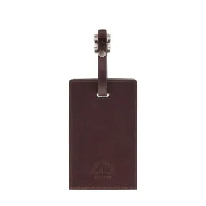 Luggage Tag | Burgundy/Chrome