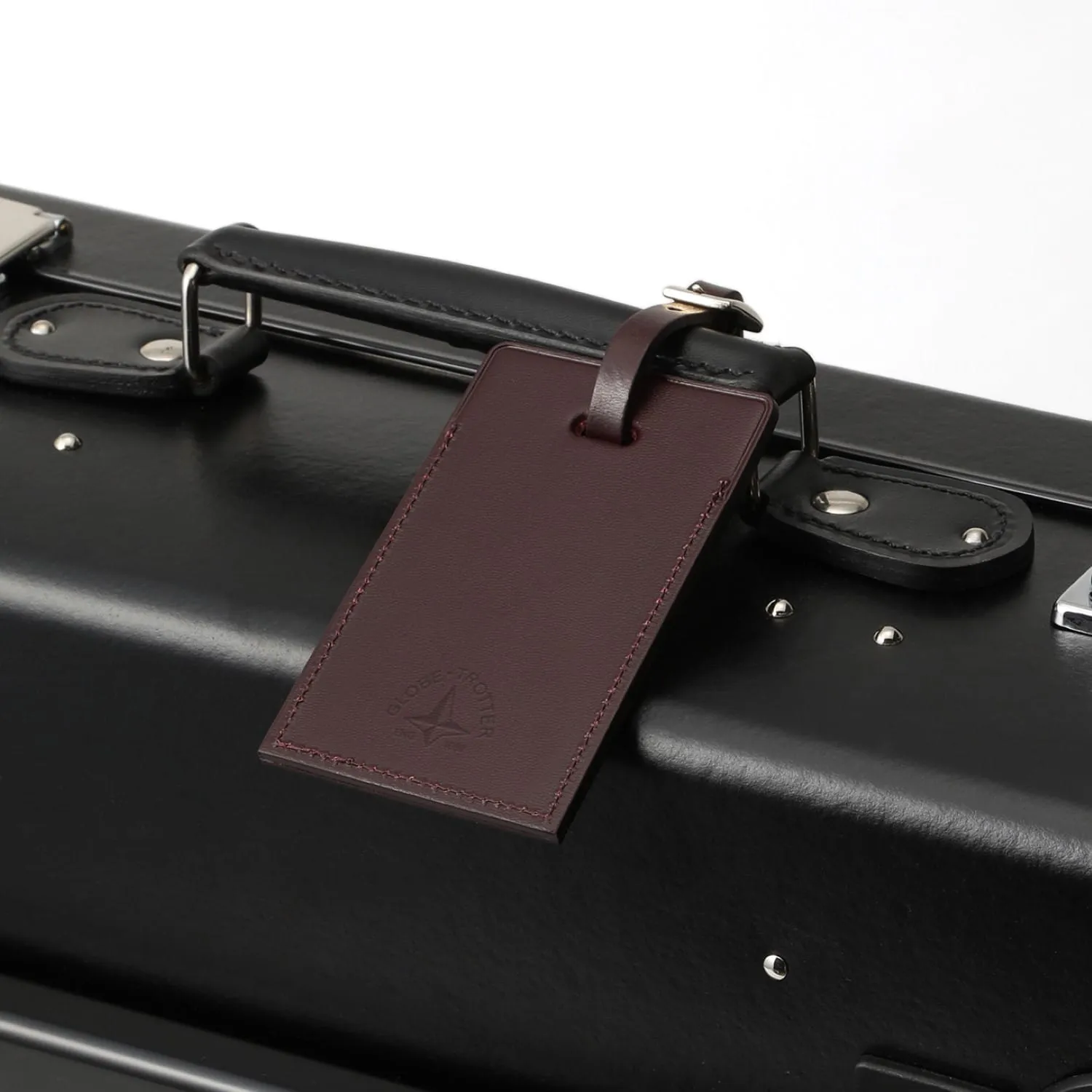 Luggage Tag | Burgundy/Chrome