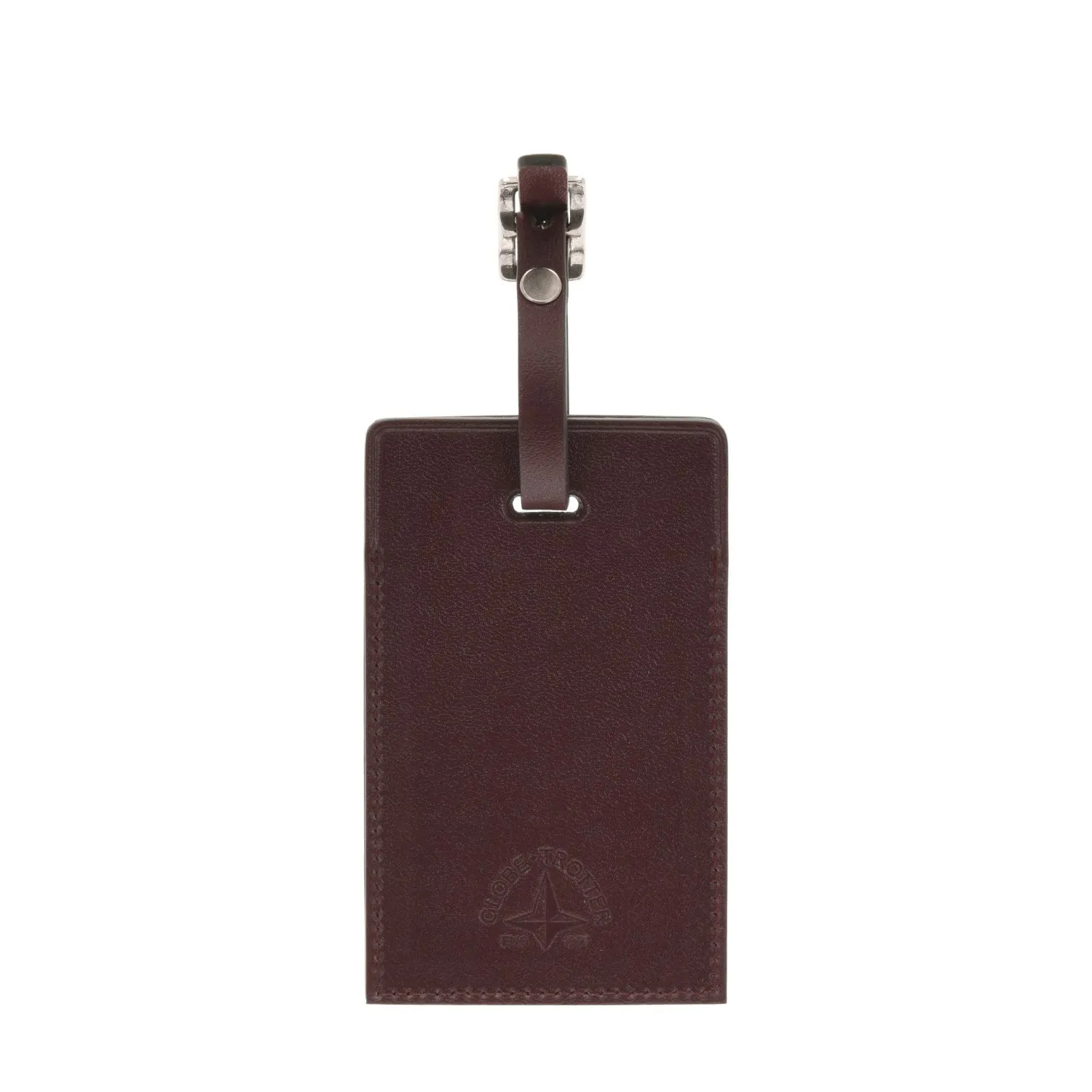 Luggage Tag | Burgundy/Chrome