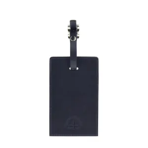 Luggage Tag | Navy/Chrome