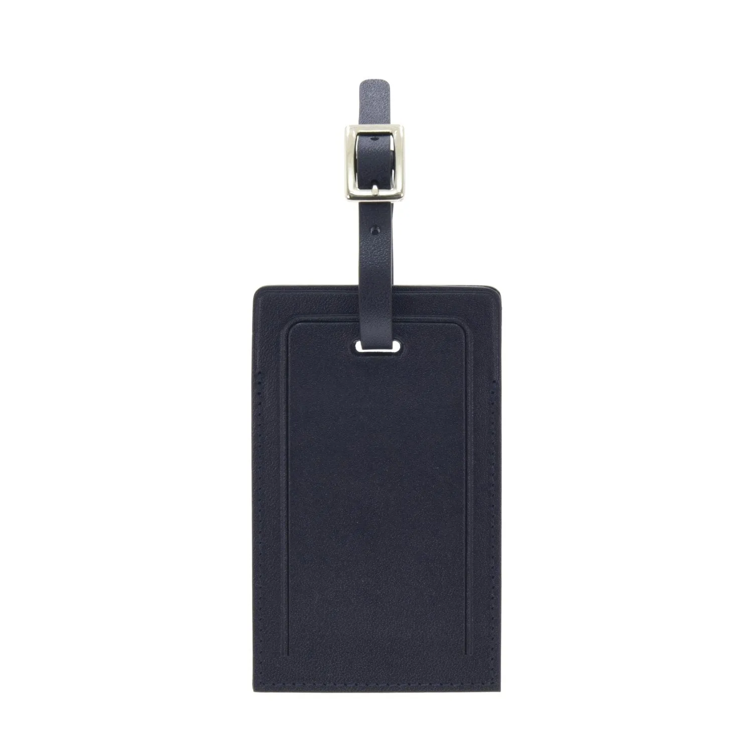 Luggage Tag | Navy/Chrome