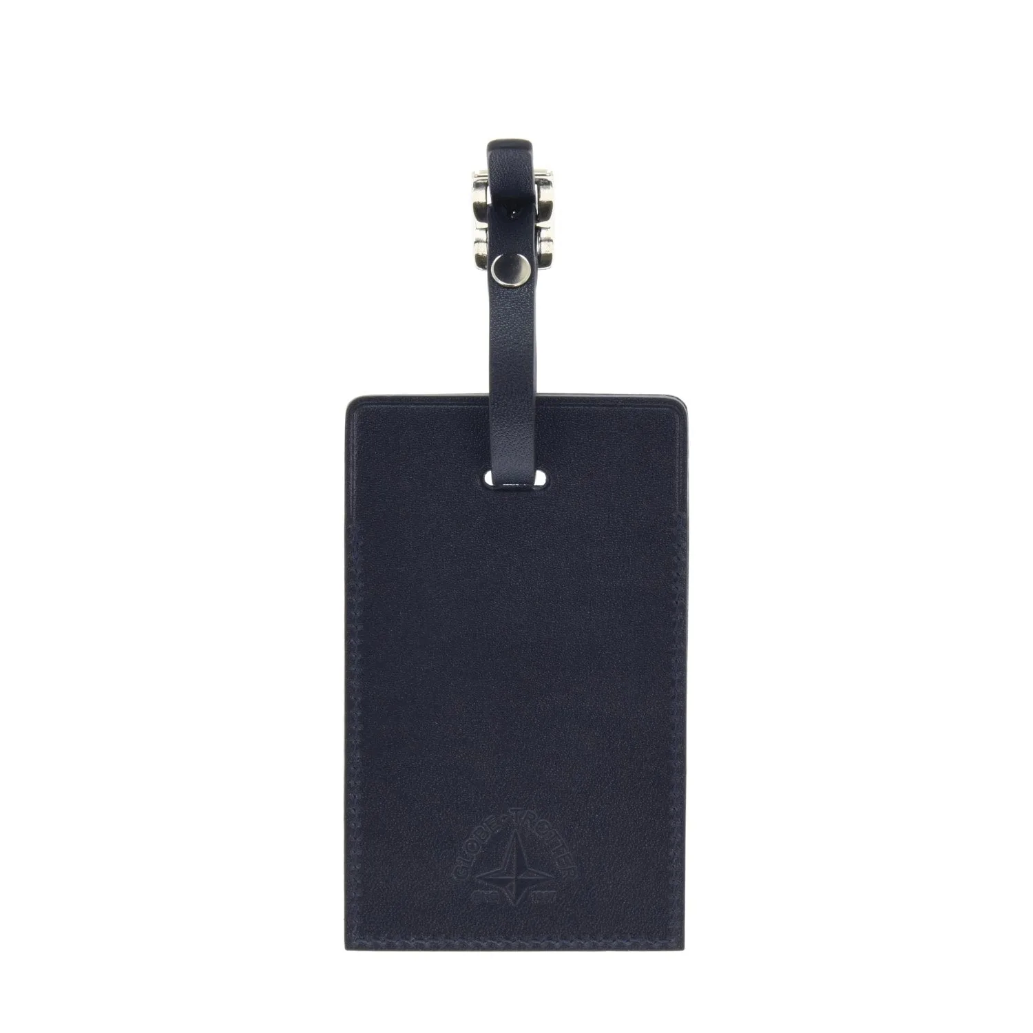 Luggage Tag | Navy/Chrome