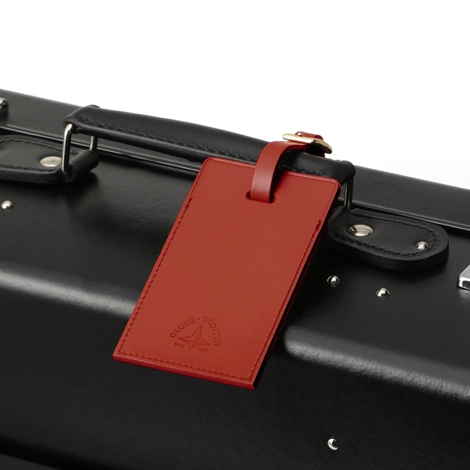 Luggage Tag | Red/Brass