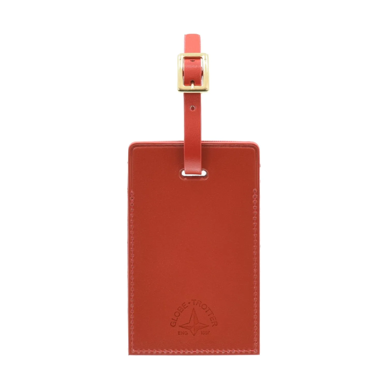 Luggage Tag | Red/Brass