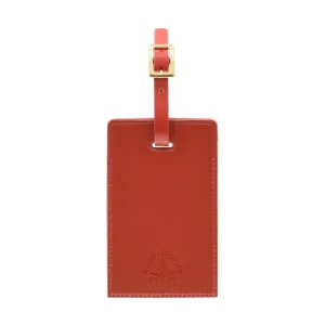 Luggage Tag | Red/Brass