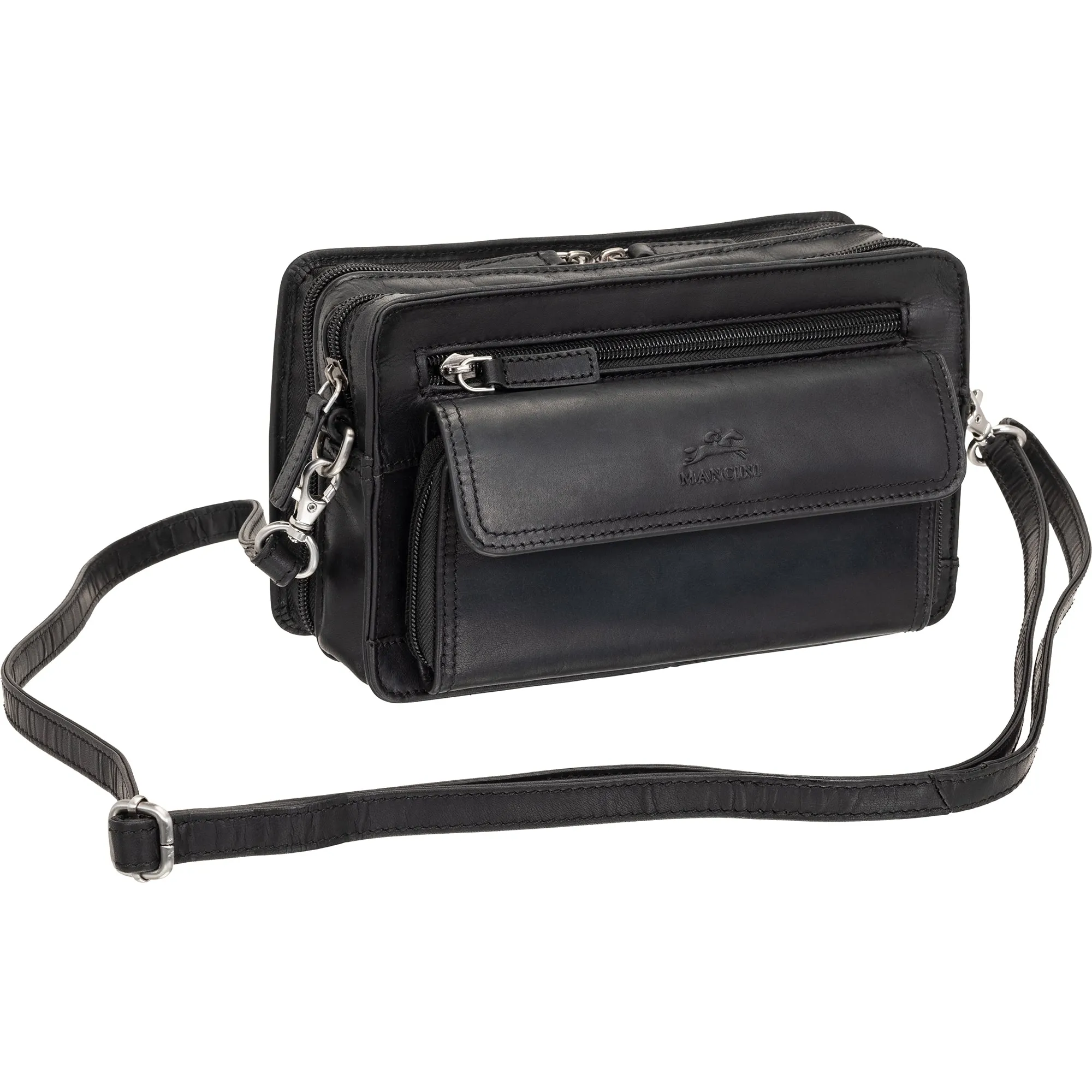 Mancini Buffalo Unisex Bag with Zippered Organizer Pocket
