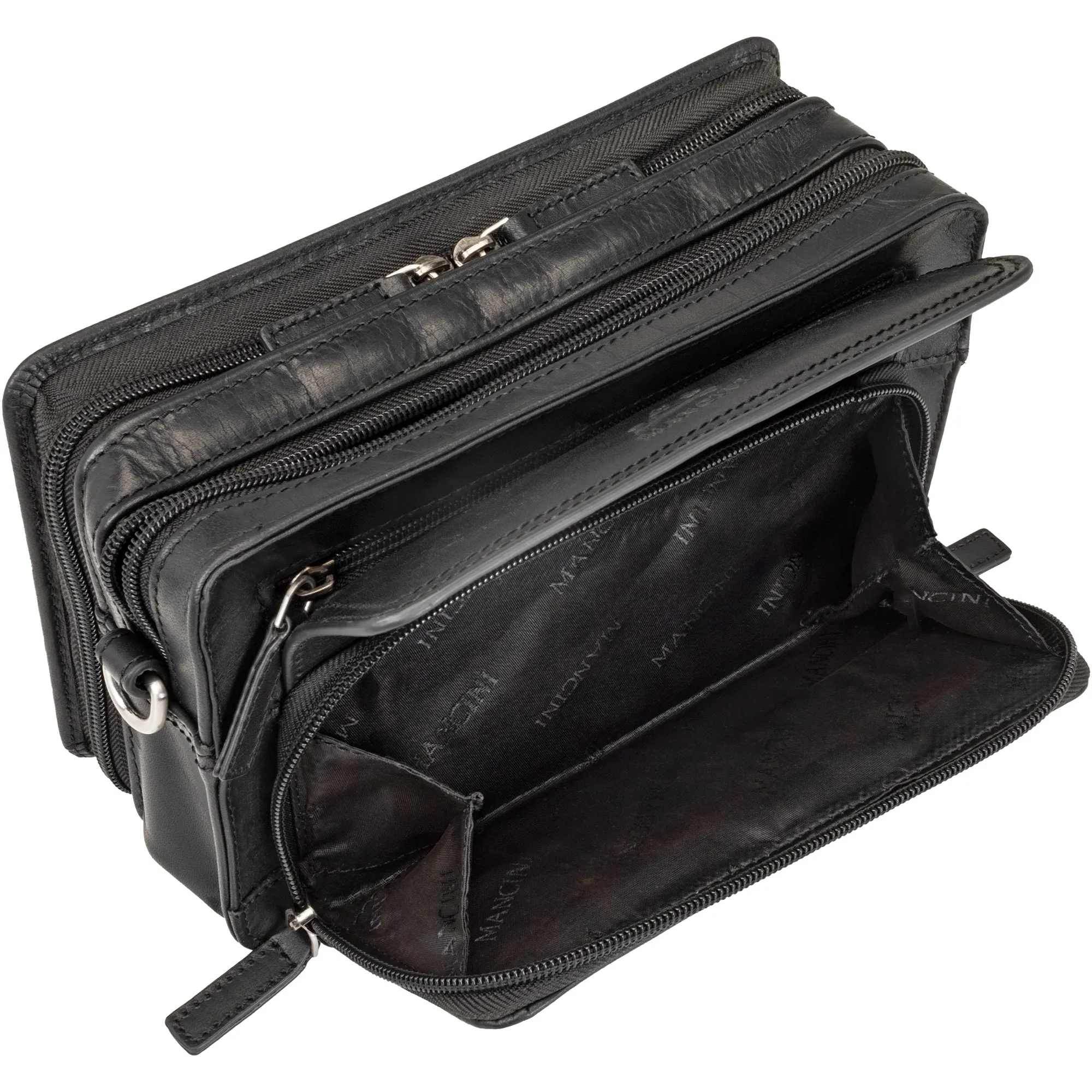 Mancini Buffalo Unisex Bag with Zippered Organizer Pocket