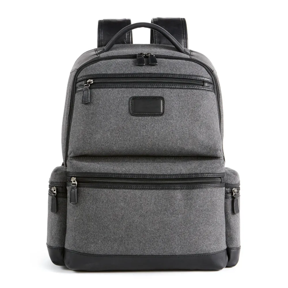 Metropolitan Felt Backpack with Leather Trim