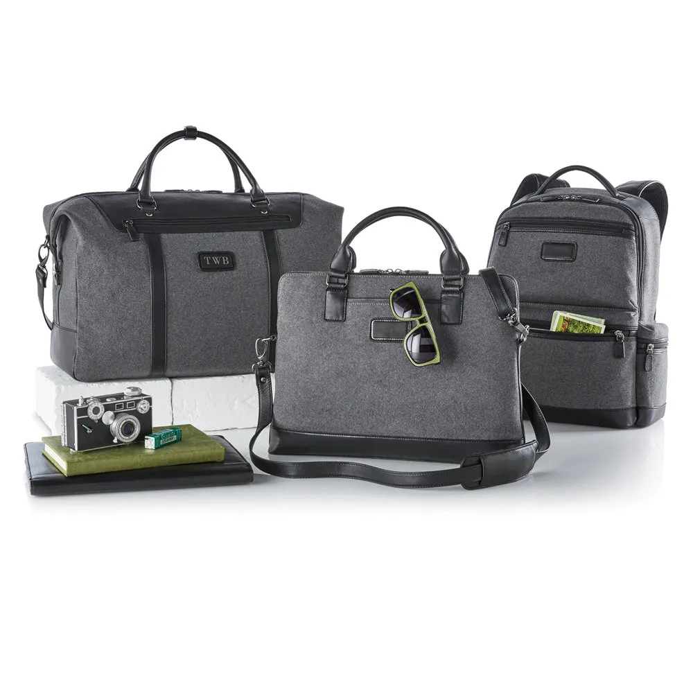 Metropolitan Felt Backpack with Leather Trim