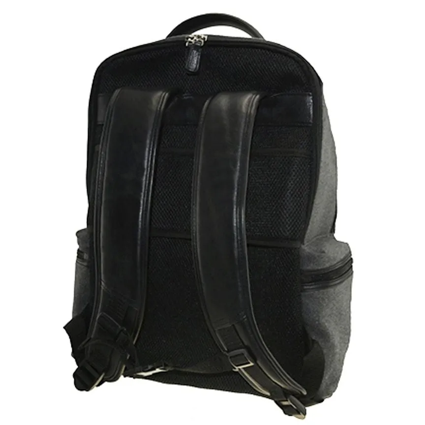 Metropolitan Felt Backpack with Leather Trim