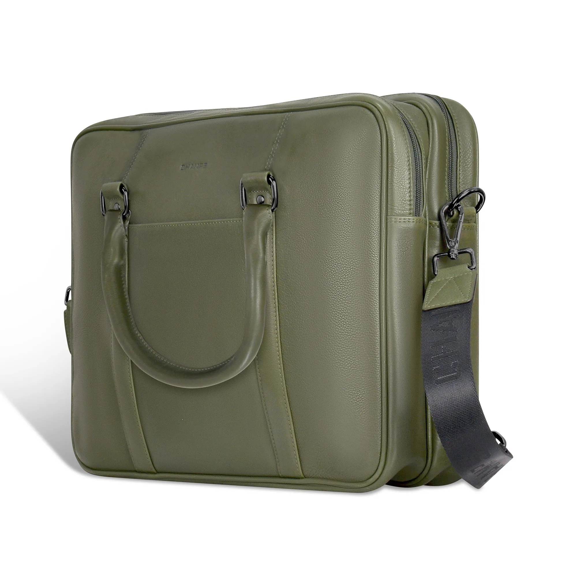 Onyx / Leather Briefcase *Drop Ship*