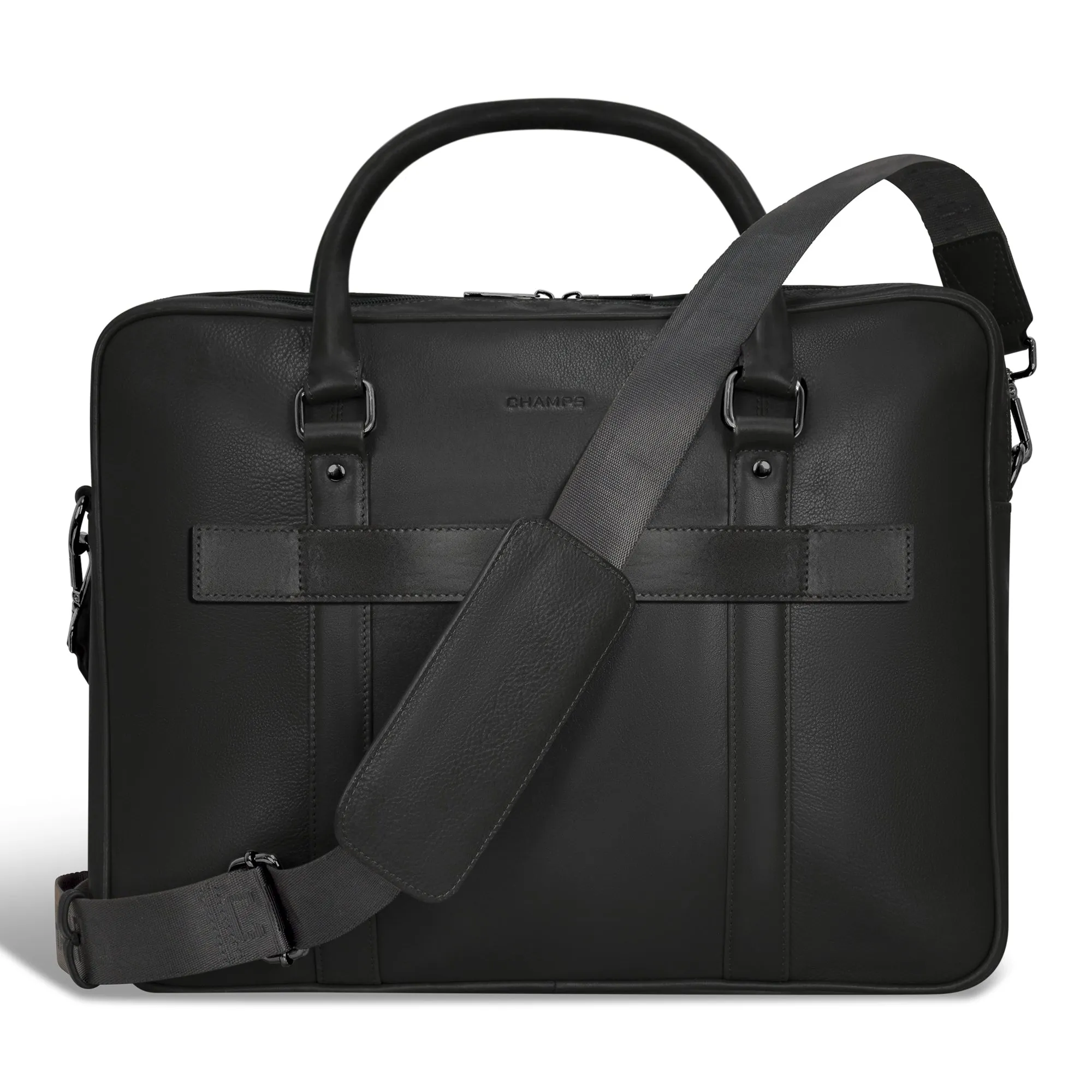 Onyx / Leather Briefcase *Drop Ship*