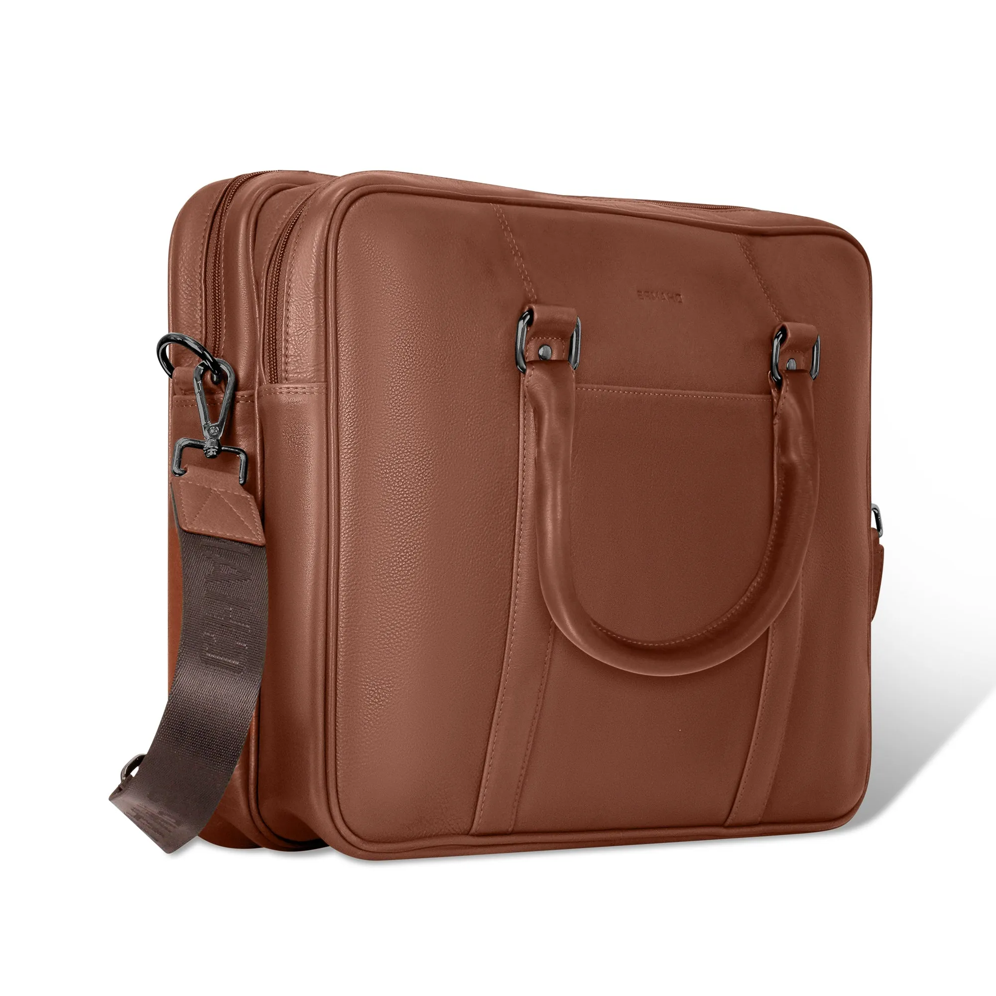 Onyx / Leather Briefcase *Drop Ship*