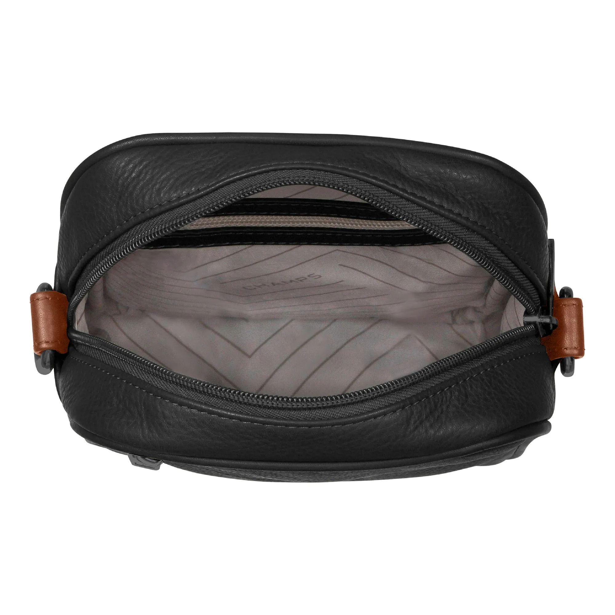 Onyx / Leather Vertical Cross-Body Bag *Drop Ship*