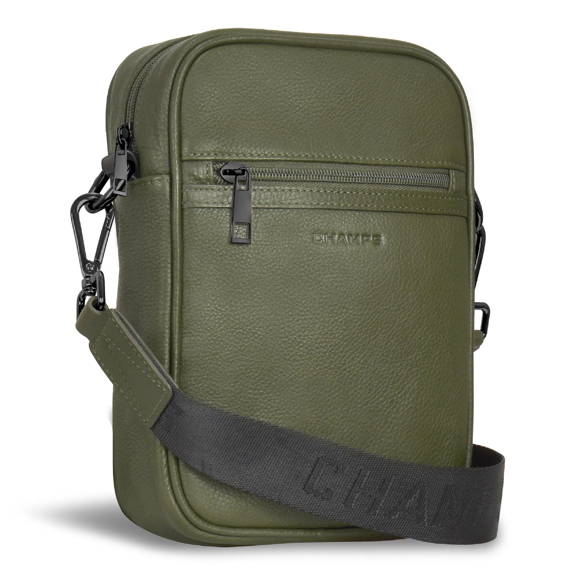 Onyx / Leather Vertical Cross-Body Bag *Drop Ship*
