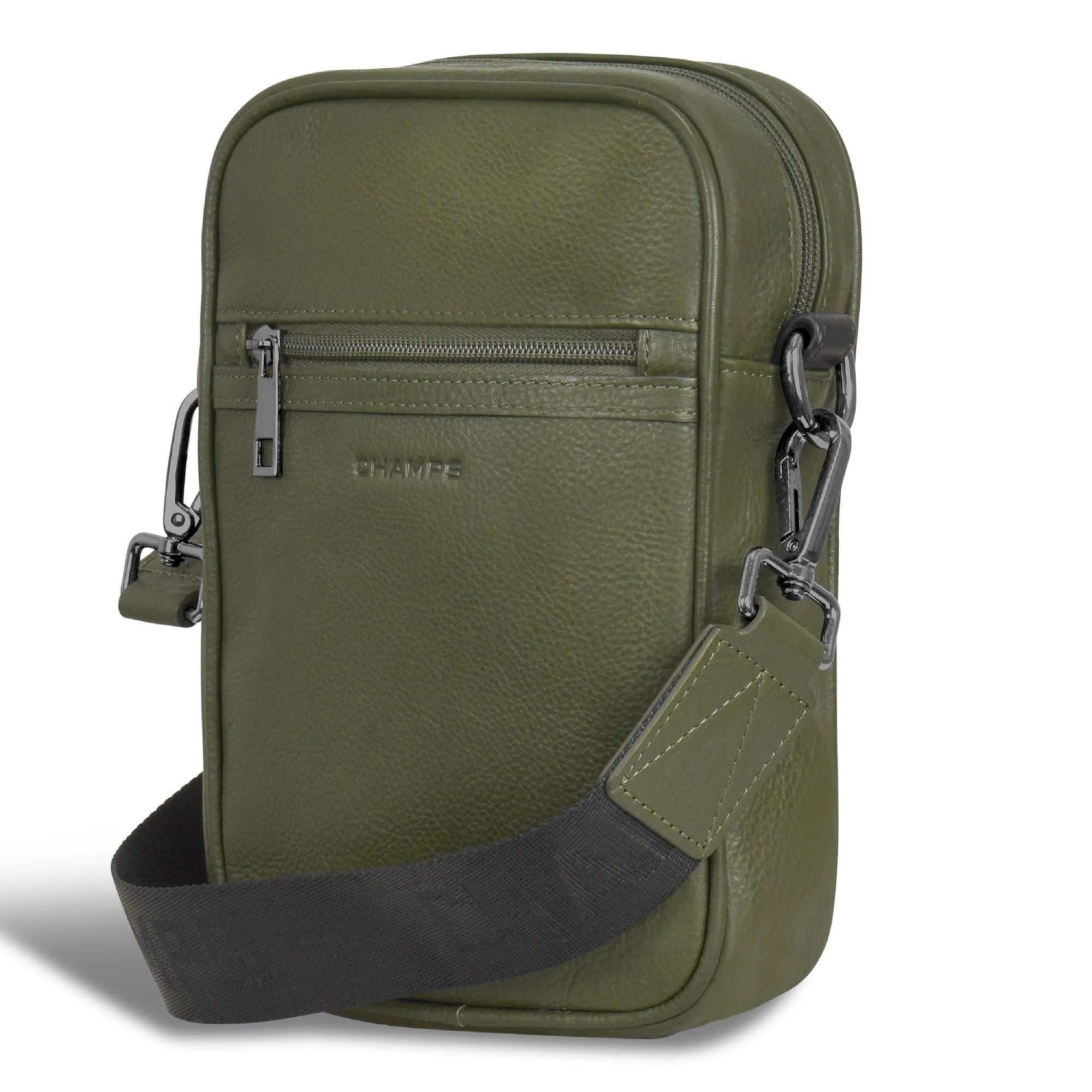 Onyx / Leather Vertical Cross-Body Bag *Drop Ship*