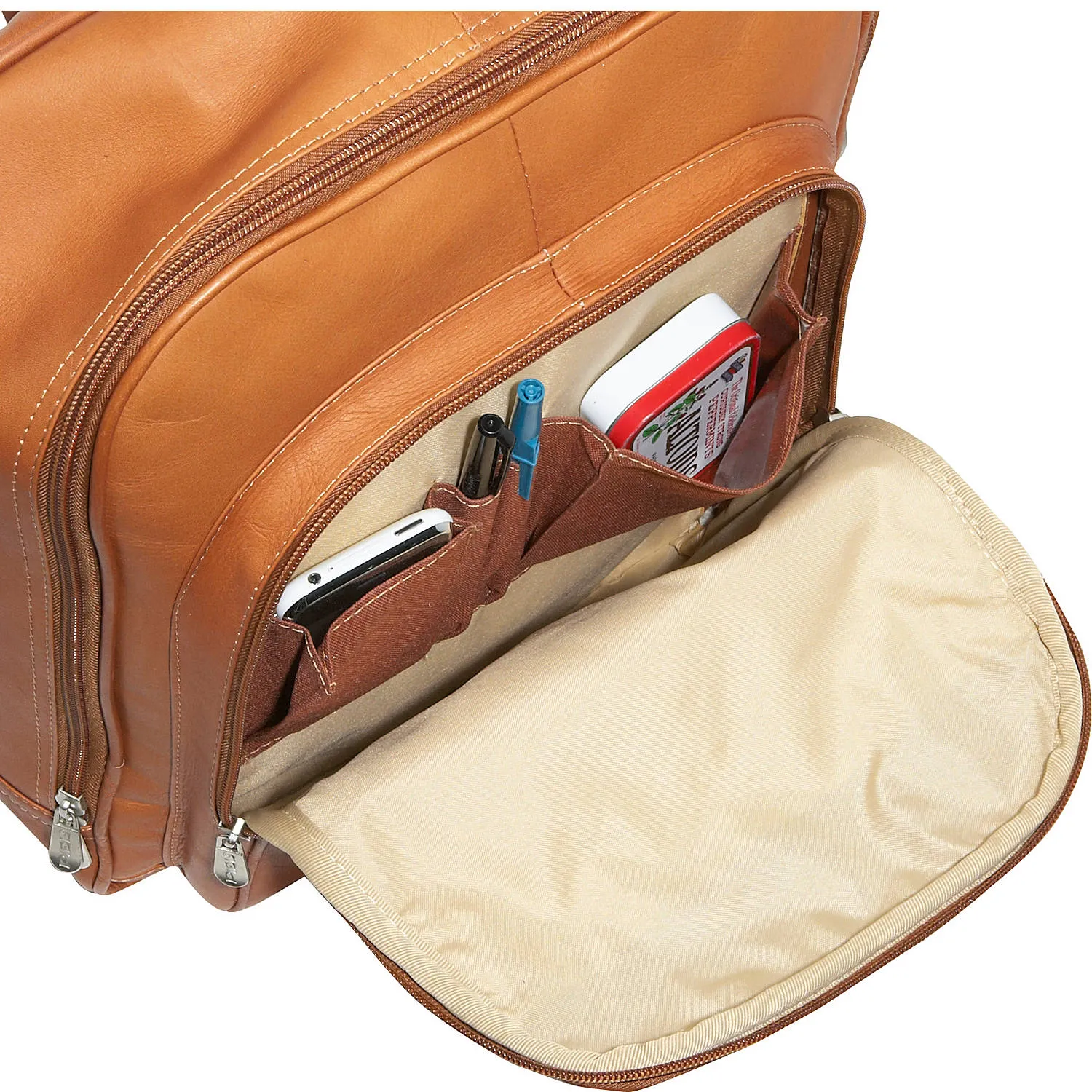 Piel Front Pocket Computer Leather Backpack
