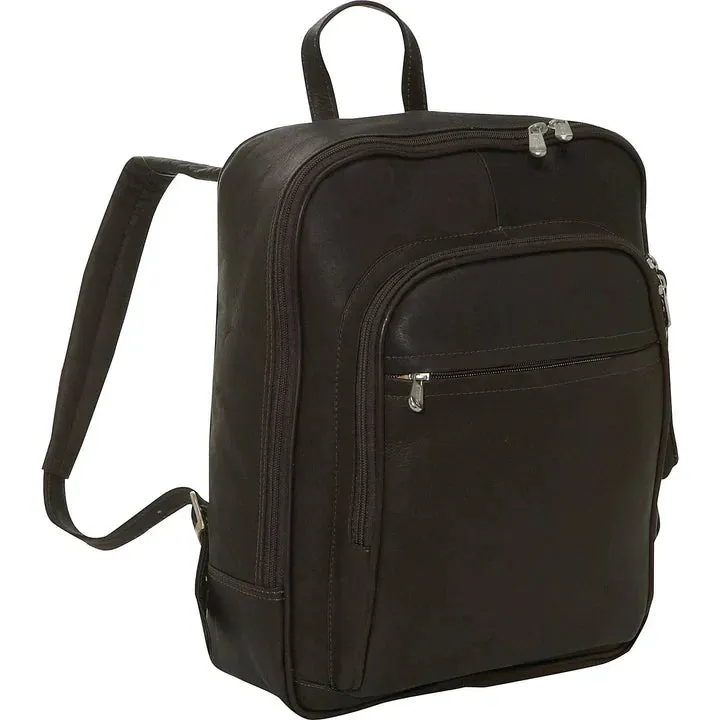 Piel Front Pocket Computer Leather Backpack