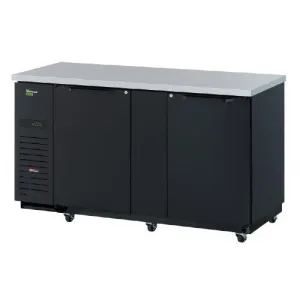 Turbo Air TBB-3SBD-N6 Super Deluxe Back Bar Cooler, Two Section, Solid Door, 69"