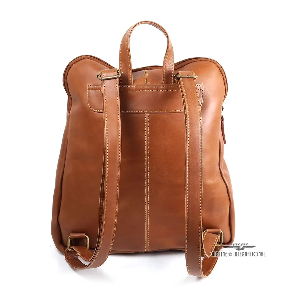 Vintage Leather Slim Backpack