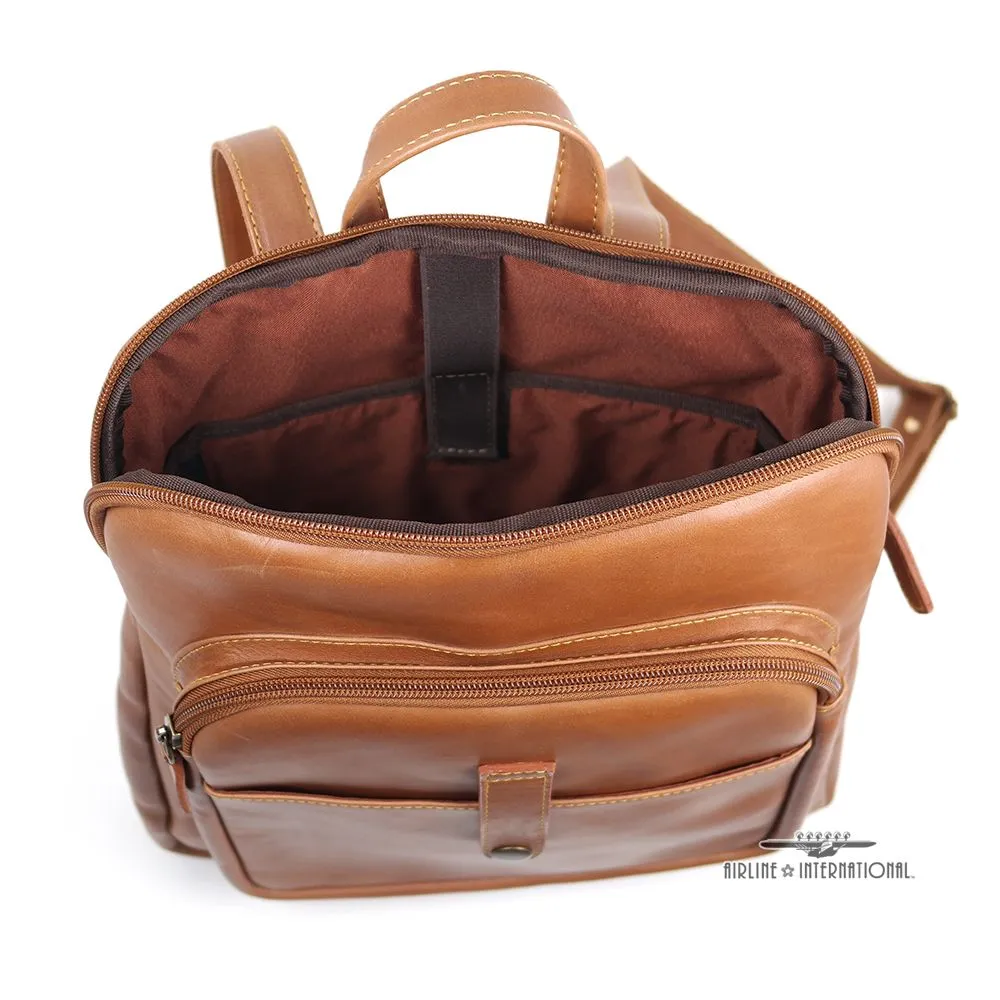 Vintage Leather Slim Backpack