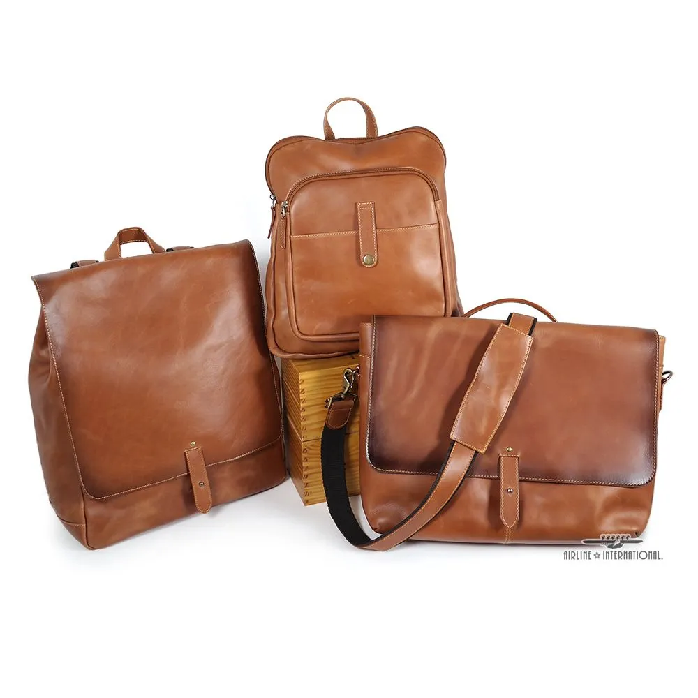 Vintage Leather Slim Backpack
